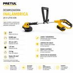 Kit de Desbrozadora Inalámbrica 20V 9 Plg