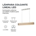 Lámpara Colgante LED Akril III de Acrílico Luz Cálida 30 W 1.20 Metros Color Blanco