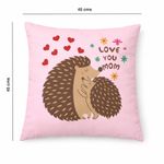 Cojín con Relleno Love You Mom de Poliéster 45 x 45 cm Color Rosado