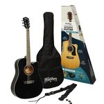 Guitarra Electroacústica Washburn Apprentice AD5CE con Accesorios Color Negra