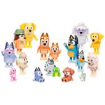 Set de 14 Figuras de Bluey Familia y Amigos con Accesorios Coleccionables
