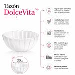 Tazón DolceVita para Snacks o Postres de 30 Cm Color Blanco Perla