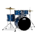 Batería Acústica PDP Center Stage Con Platillos de 5 Piezas Color Azul Brillante