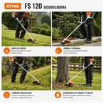 Desbrozadora a Gasolina de 30.8 cc 1.8 HP para Maleza Densa