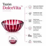 Tazón DolceVita para Snacks o Postres de 20 Cm Color Rojo Amatista