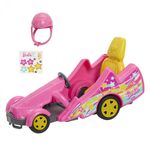 Vehículo Barbie Go Kart con Casco y Stickers para Muñeca Color Rosado