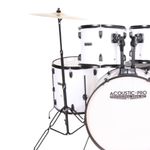 Batería Acústica Acoustic Pro Con Platillos de 5 Piezas Color Blanco