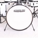Batería Acústica Acoustic Pro Con Platillos de 5 Piezas Color Blanco