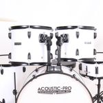 Batería Acústica Acoustic Pro Con Platillos de 5 Piezas Color Blanco
