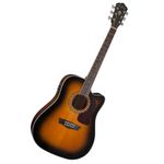 Guitarra Electroacústica Washburn AD5CETSB Color Sunburst en Dos Tonos