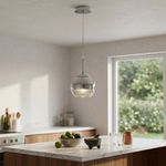 Lámpara Colgante de Cromo 1 Luz con Base E27 40W