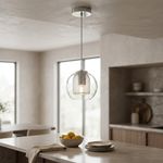 Lámpara Colgante Moderna 1 Luz en Cromo con Base E27 40W