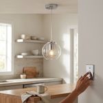 Lámpara Colgante Moderna 1 Luz en Cromo con Base E27 40W