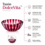 Tazón DolceVita para Snacks o Postres de 25 Cm Color Rojo Amatista