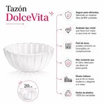 Tazón DolceVita para Snacks o Postres de 20 Cm Color Blanco Perla