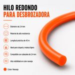 Hilo Redondo para Desbrozadora de 2.4 mm x 43 Metros