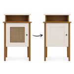Mesa Auxiliar Charlotte de 43 x 36 x 73 cm con Puerta Reversible Color Roble Crema