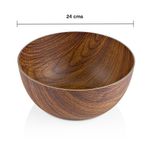 Tazón Redondo con Diseño Tipo Madera de 24 x 11 Cm Color Café