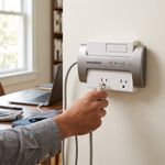 Protector de Sobretensiones con 4 Salidas CA 1800 W Gris Claro