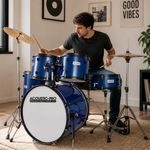 Batería Acústica Acoustic Pro Con Platillos de 5 Piezas Color Azul