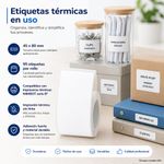 Etiquetas Térmicas Blancas para Etiquetadora 45 x 80 mm