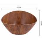 Tazón Triangular con Diseño Tipo Madera de 12 x 5.5 Cm Color Café