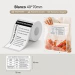 Etiquetas Térmicas Color Blanco de 70 x 40 Mm de 690 Unidades