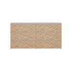Gavetero Maise con 6 Cajones Amplio para Dormitorio de 138.1 cm Color Cashmere y Roble