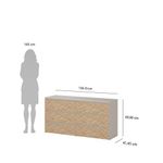 Gavetero Maise con 6 Cajones Amplio para Dormitorio de 138.1 cm Color Cashmere y Roble