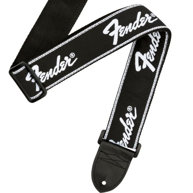 Cincho Para Guitarra Eléctrica Fender de Poliéster Ajustable de 2 Plg Color Negro