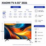 Televisor Smart TV A 2026 de 55 Plg 4K UHD con Google TV y Dolby Audio
