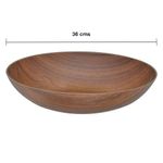 Ensaladera con Servidores con Diseño Tipo Madera de 36 Cm Color Café