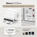 Etiquetas Térmicas Blancas para Etiquetadora 50 x 30 mm