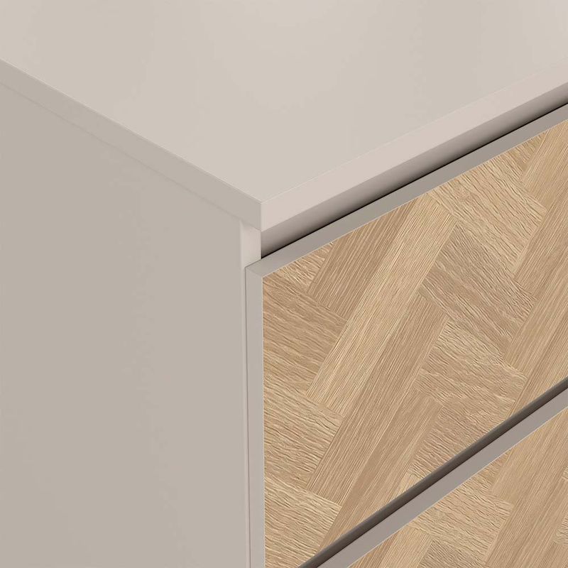 Mesa de Noche Maise con 2 Cajones Compacta para Dormitorio de 39.6 cm Color Roble