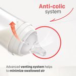 Biberón de Plástico Resistente SoftTouch Peristáltico de 240 mL 8 oz para Bebé de 3 a 6 Meses