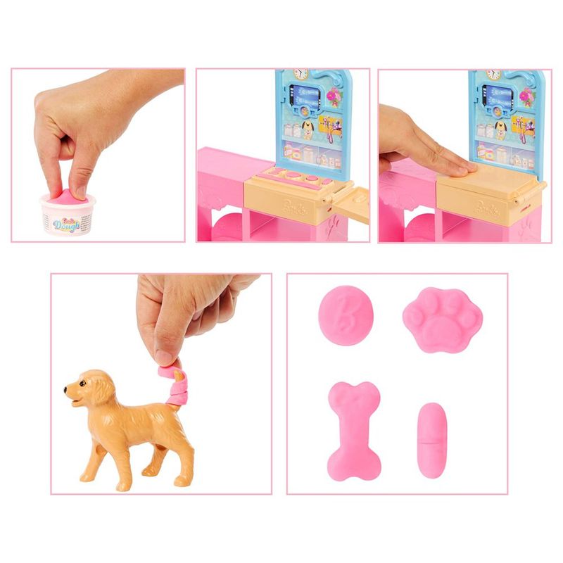 Set de Barbie Clínica Veterinaria con Muñeca, Mascotas y Accesorios
