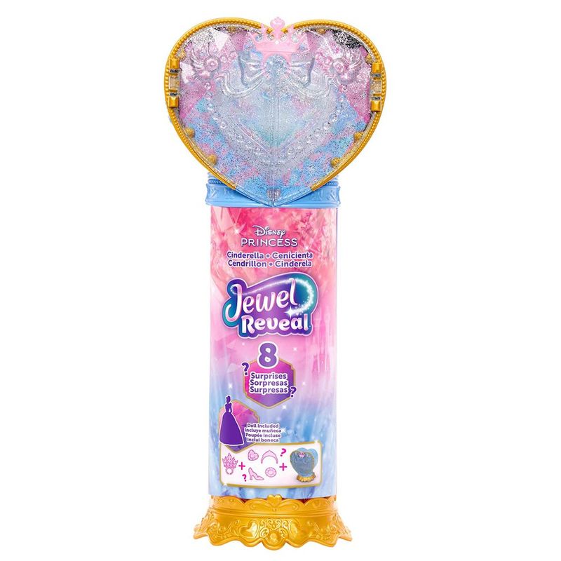 Muñeca Disney Princess Jewel Reveal Cenicienta con 8 Sorpresas