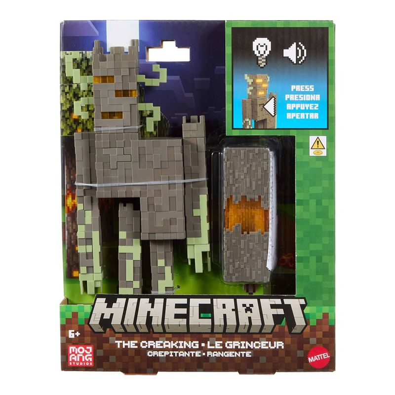 Figura Minecraft The Creaking El Crepitante con Luces, Sonidos y Accesorio