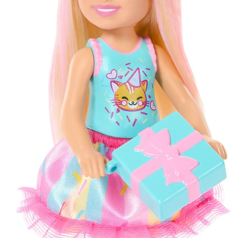 Muñeca Chelsea Cumpleaños Barbie Club con Accesorios de Fiesta