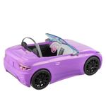 Muñeca Barbie con Auto Convertible Morado para Juego de Moda