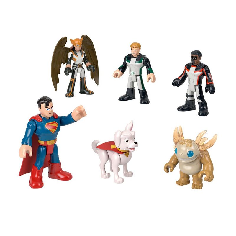 Set de 6 Figuras Superman Imaginext DC Super Friends de 7.6 cm