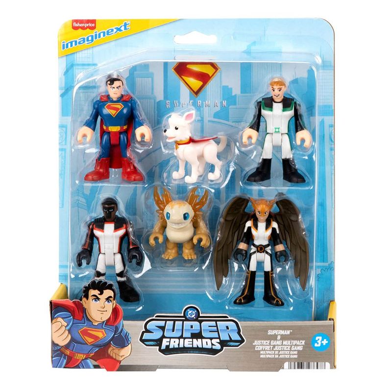 Set de 6 Figuras Superman Imaginext DC Super Friends de 7.6 cm