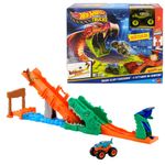 Pista Cocodrilo Hot Wheels Monster Trucks con Mega-Wrex Vehículo a 1:64