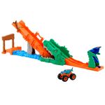 Pista Cocodrilo Hot Wheels Monster Trucks con Mega-Wrex Vehículo a 1:64