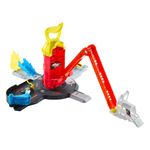 Estación de Bomberos Hot Wheels City con Auto 1:64 y Escalera de 40 cm