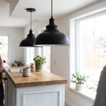 Lámpara Colgante de 1 Luz Tipo Campana en Color Negro 60 W