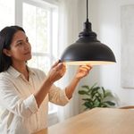 Lámpara Colgante de 1 Luz Tipo Campana en Color Negro 60 W