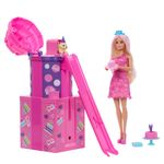 Muñeca Barbie Rise and Surprise Cumpleaños con Mascota y 12 Sorpresas