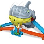 Pista Tiburón Hot Wheels City Shark Chomp Beach con Auto y Tiburón 1:64