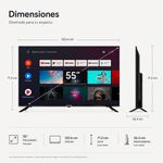 Televisor Smart de 55" QLED Ultra HD 4K con Android TV 11